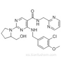 5-Pirimidinacarboxamida, 4 - [[(3-cloro-4-metoxifenil) metil] amino] -2 - [(2S) -2- (hidroximetil) -1-pirrolidinil] -N- (2-pirimidinilmetil) - CAS 330784 -47-9